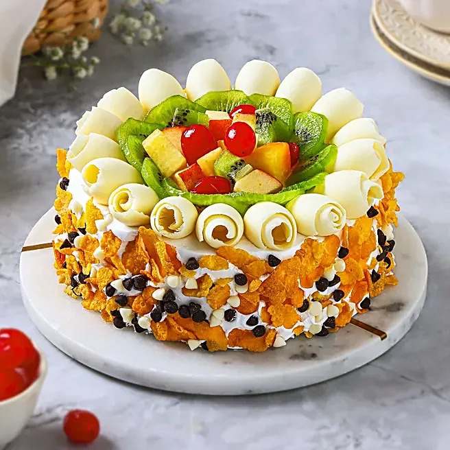 Fruit Overload Cake Half Kg Eggless image
